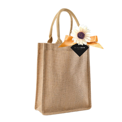 Burlap Tote With Handles