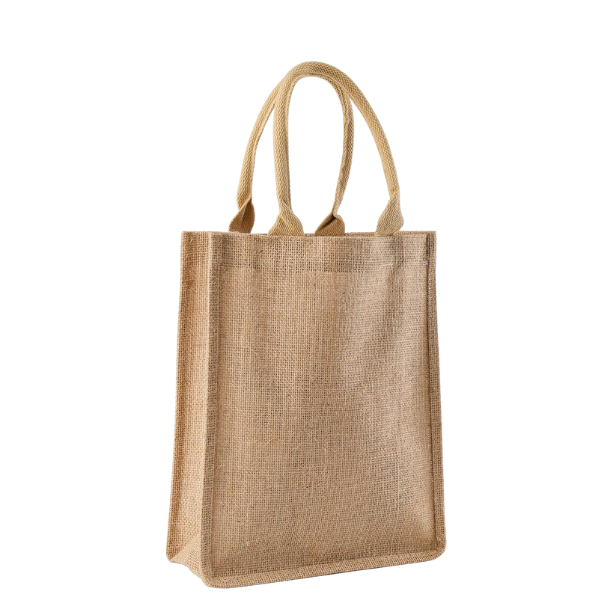 Burlap Tote With Handles