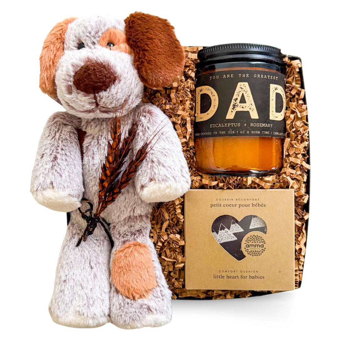 Baby Gifts For Dad, New Dad Gift Boxes, Shipped Baby Gift Sets, Thoughtful Gifts For First-Time Fathers, Modern Baby Gifts Canada, Baby And Parent Gift Sets, Gifts With Loveys And Candles, Newborn Gift Ideas, Sentimental Baby Gift Boxes, Father’s Day Baby Gift Sets, Unique Gifts For Dads, Baby Arrival Gift Boxes, Cozy Bonding Gift Sets, Black Compress Gift Ideas, Baby And Dad Matching Gift Sets, Comforting Baby Gift Boxes, Relaxation Gifts For New Parents