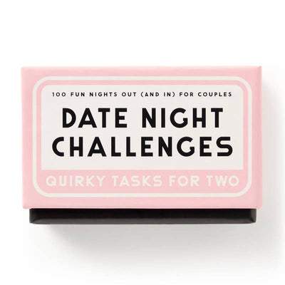 Brass Monkey Date Night Challenge Cards featuring 100 playful prompts for couples to create fun and memorable date night experiences.