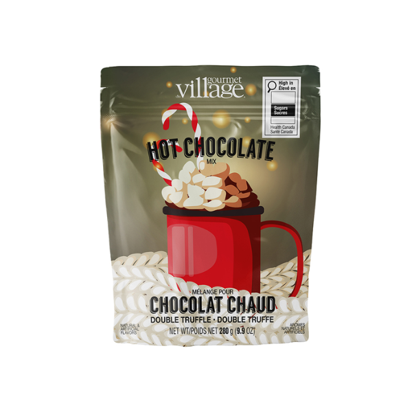 Double Truffle Hot Chocolate Mix Pouch - Red Mug Design