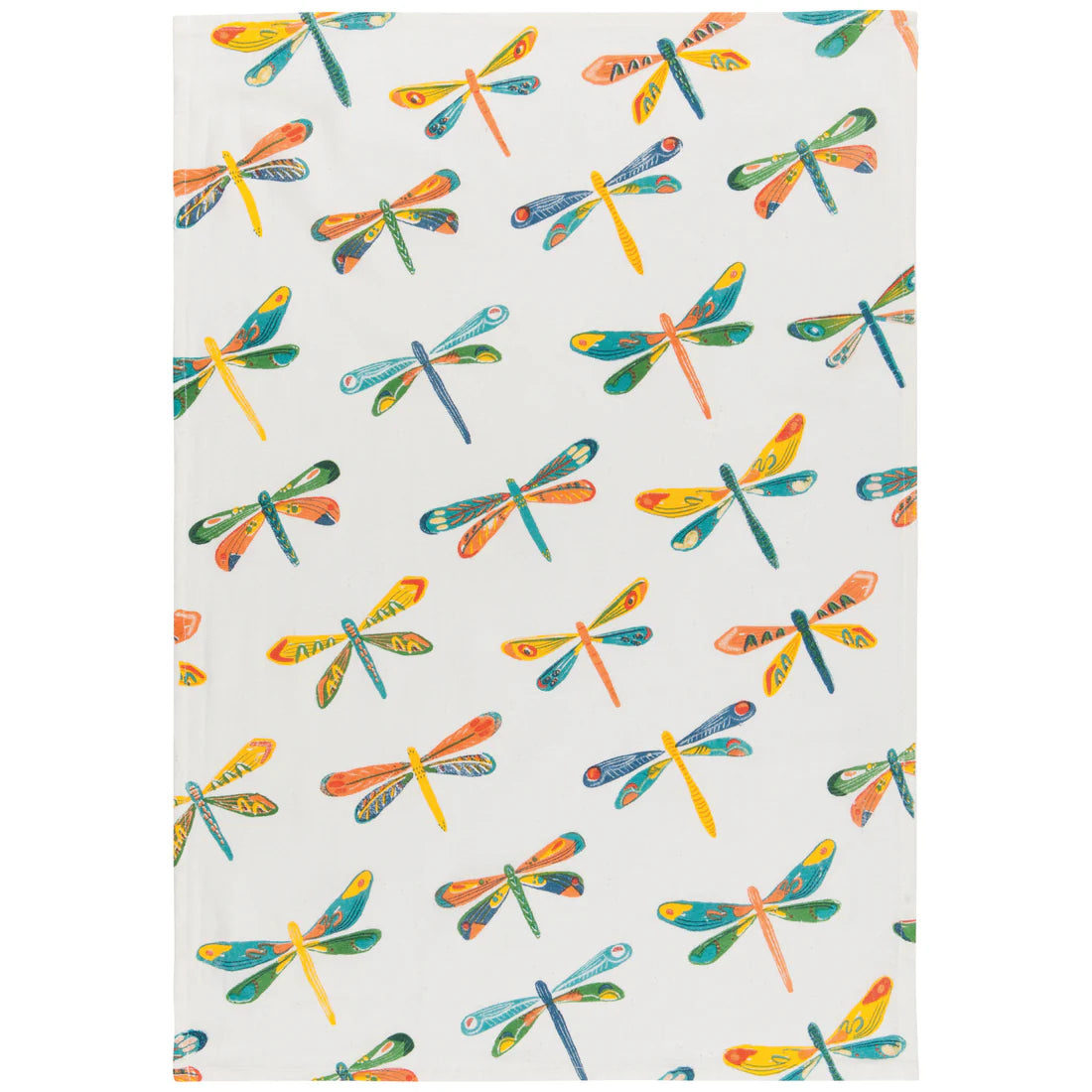 Multi Colour Dragon Fly Dish Towel