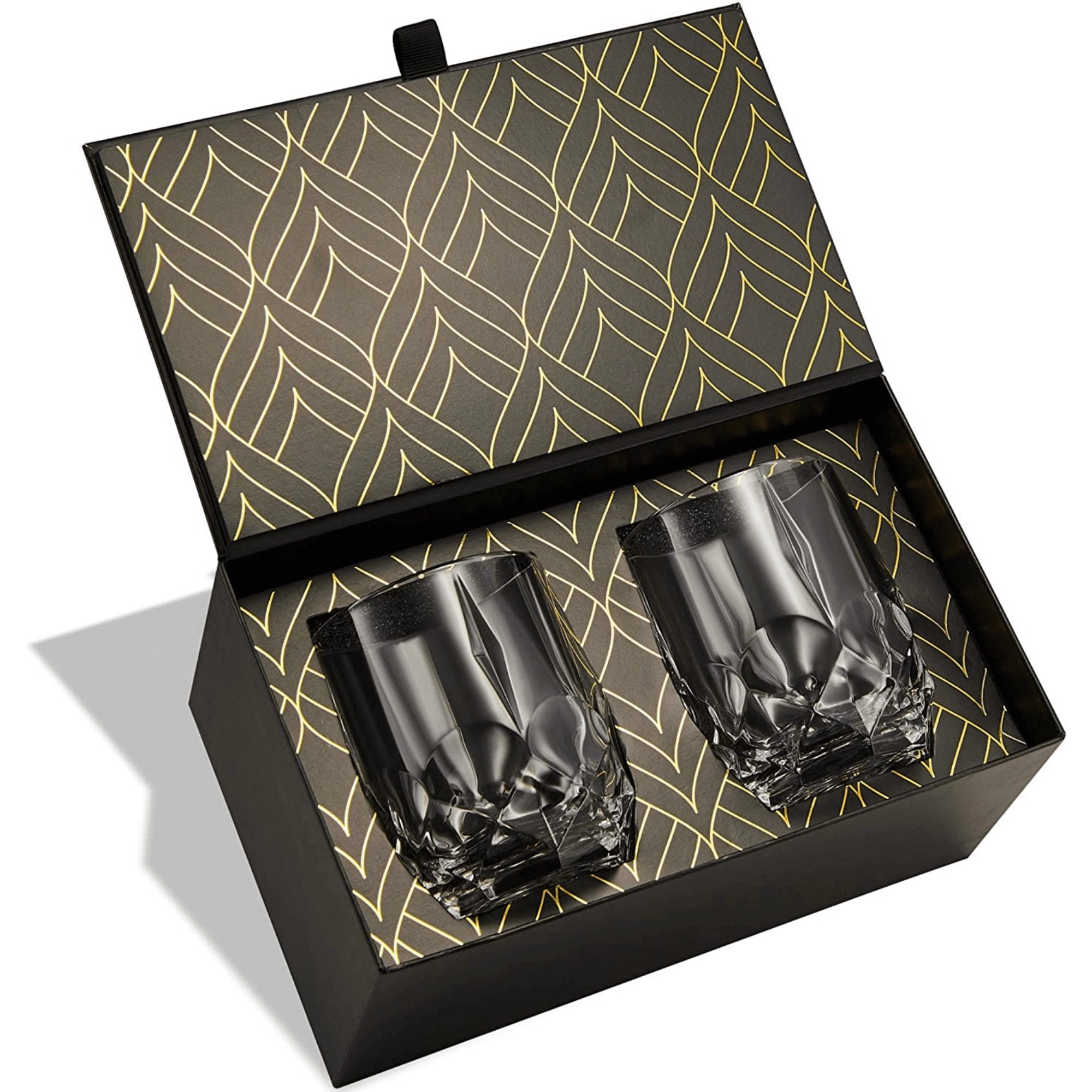 Eco Crystal Luxury Whiskey Glasses - Boxed Set of Two