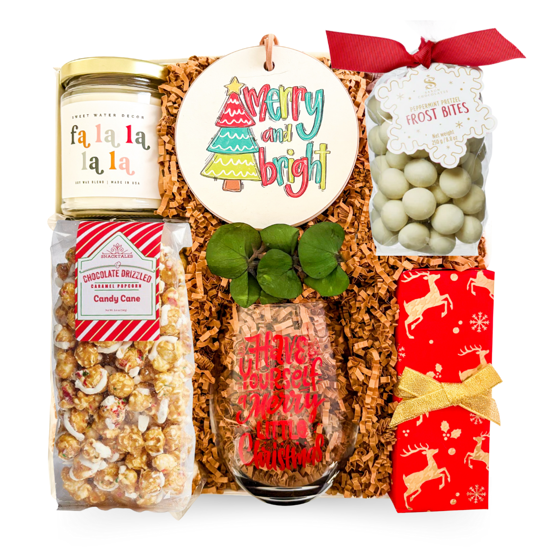 Holiday Gift Boxes Canada, Christmas Gift Sets, Peppermint Treat Gifts, Festive Wine Glass Gift Sets, Holiday Candle Gift Boxes, Christmas Cookies Canada, Gifts With Ornaments And Snacks, Winter Self-Care Gift Sets, Holiday Cheer Boxes, Christmas Gifts For Her, Shipped Christmas Gifts Canada, Unique Holiday Gift Ideas, Candy Cane Popcorn Gifts, Cozy Christmas Boxes, Seasonal Celebration Gifts, Fun Holiday Gift Boxes, Gifts With Candles And Wine Glasses, Festive Snack Gifts Canada

