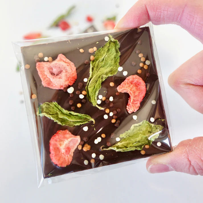 Fancy Strawberry Mint Chocolate Bar