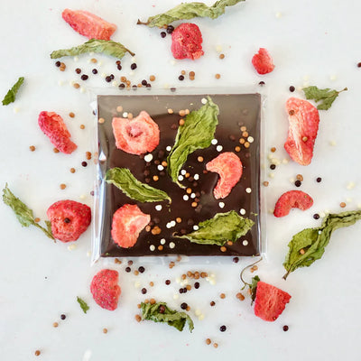 Fancy Strawberry Mint Chocolate Bar