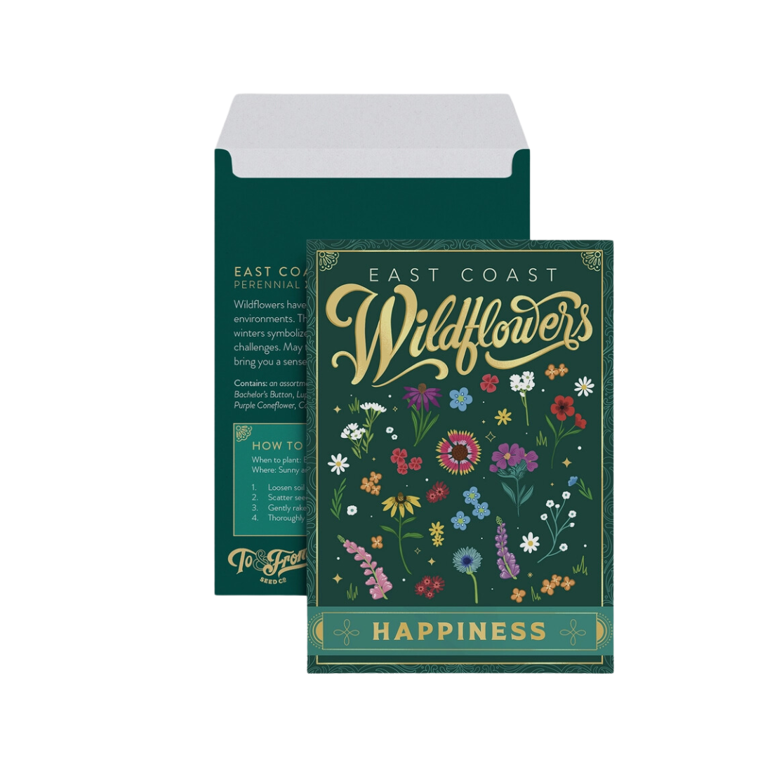 Floriography Seed Packet - East Coast WildFlowers (Happiness)