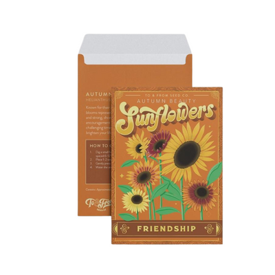 Floriography Seed Packet - Sunflowers (Friendship)