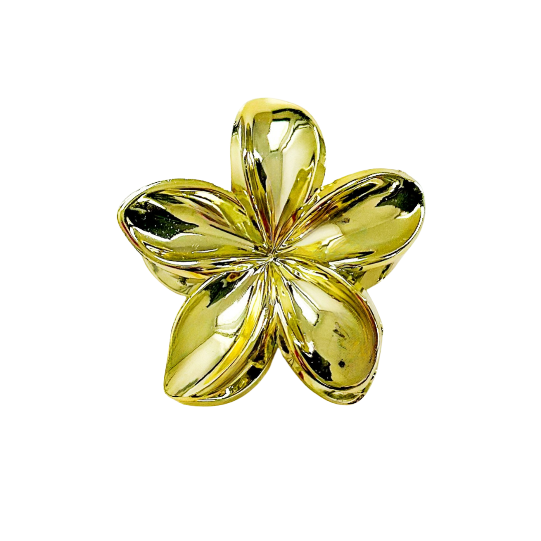 Flower Claw Clip - Gold