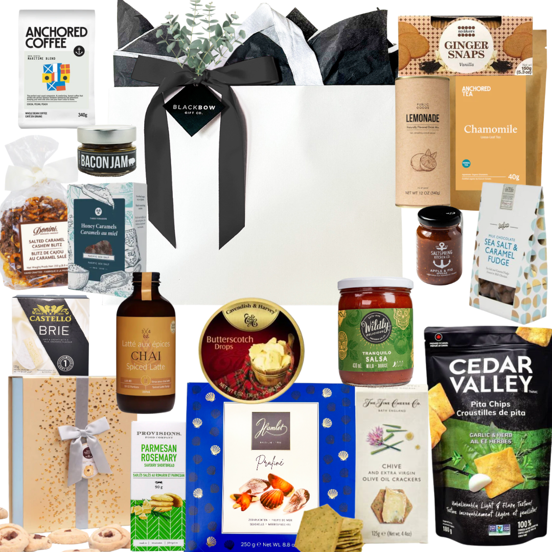 Gather & Enjoy shareable gourmet gift tote with sweet and savoury treats for small to medium groups