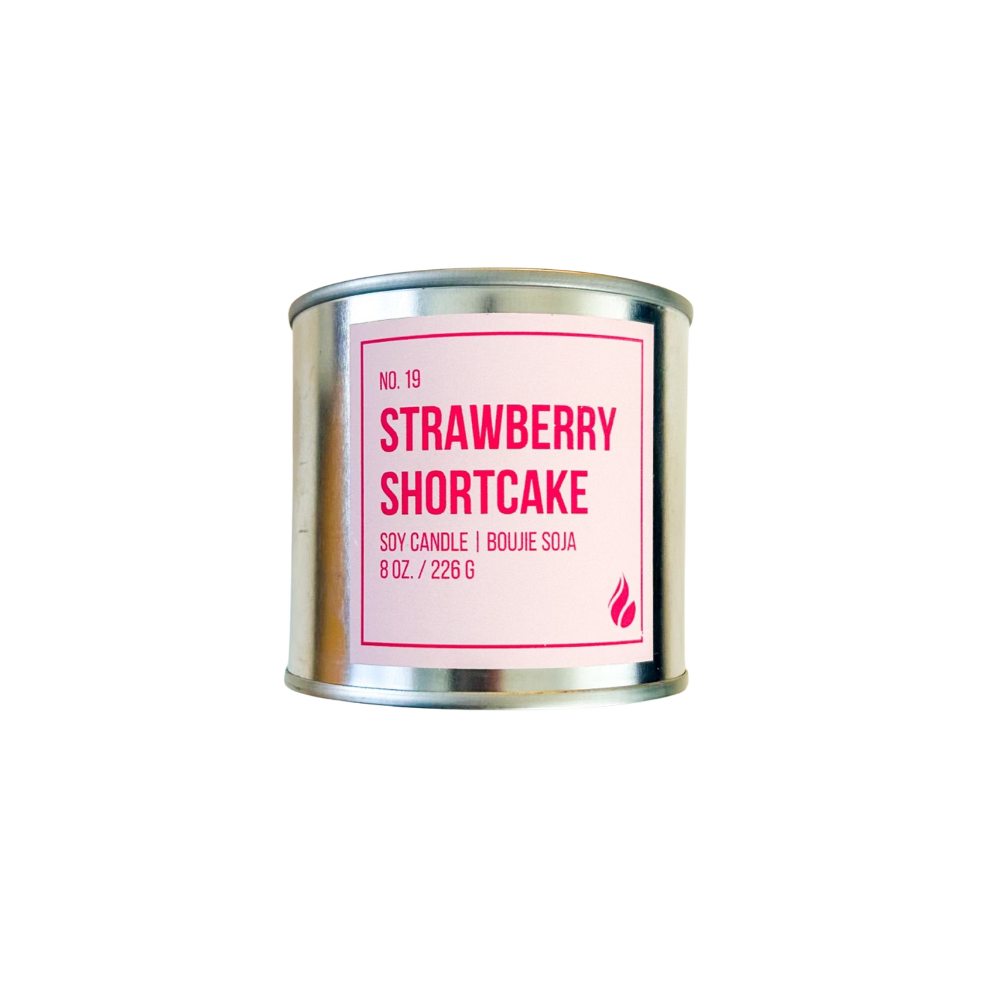 Strawberry Shortcake Paint Can Wood Wick Candle