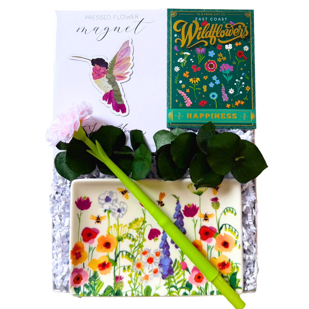 Canadian Floral Gift Box, Unique Canadian Souvenirs, Pressed Flower Gifts Canada, Healing Seed Packet Gift, Nova Scotia Wildflower Gifts, Thoughtful Canadian Gift Ideas, Made In Canada Gifts, Mini Care Package Canada, Canada-Inspired Gift Sets, Whimsical Canadian Presents, Small Gift Boxes Canada, Sweet Gesture Gifts, Cute Canadian Keepsakes, Self-Care Canadian Boxes, Appreciation Gifts With Seeds, Gifts With Healing Energy, Gifts For Canadian Friends Abroad
