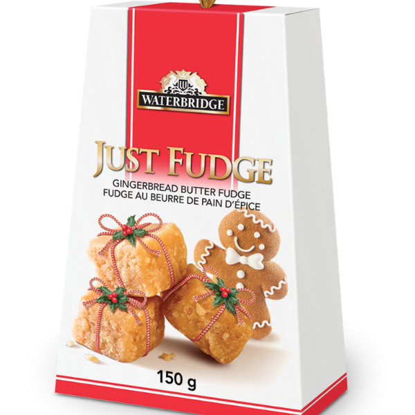 Gingerbread fudge with a rich, buttery texture and warm festive spices, perfect for a holiday treat.
