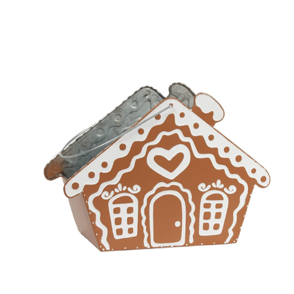 Gingerbread Shaped Metal Basket