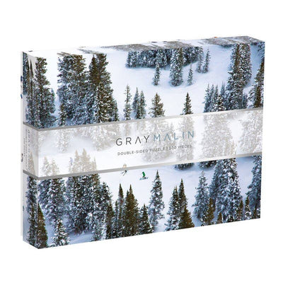 Gray Malin double-sided photo set packaging with snowy forest design