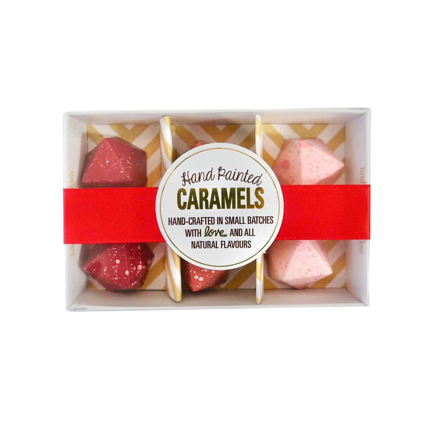 Hand Painted Valentine's Caramels 6 Pack - Assorted Flavours