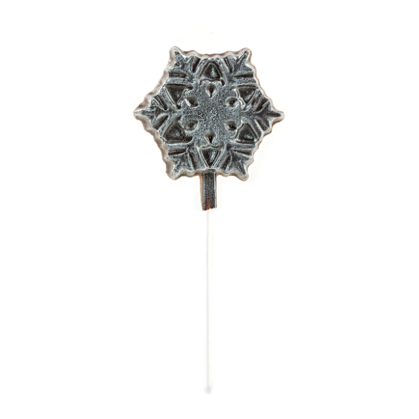 Hand Painted Milk Chocolate Snowflake Pops