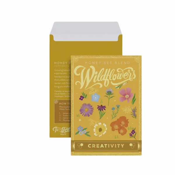 Floriography Seed Packet - Honey Bee Wildflowers (Creativity)
