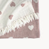 Turkish Cotton Towel With Hearts Pattern