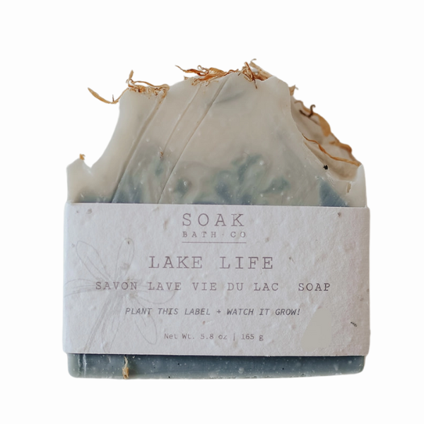 Lake Life Soap Bar with Wildflower Seed Paper