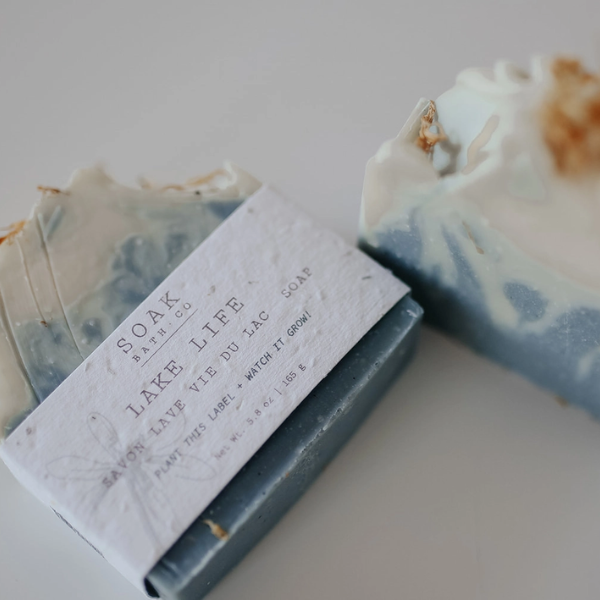 Lake Life Soap Bar with Wildflower Seed Paper