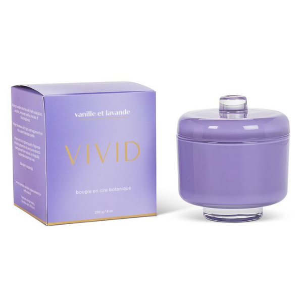 Lavender Vanilla Candle in Pedestal Jar