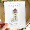 Lighthouse Pressed Flower Magnet