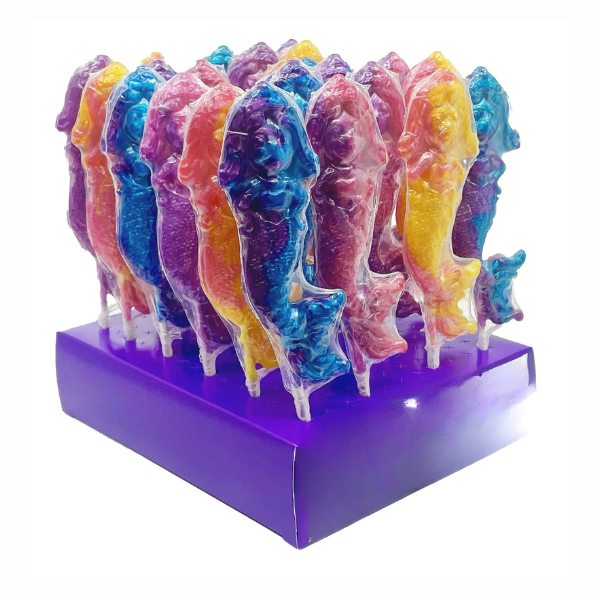 Mermaid Glitter Swirl Lollipop 1pc - Assorted Colour