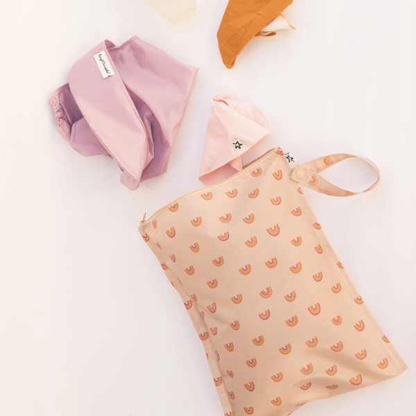 Mess Proof Wet Bags 2pk - Boho Rainbow & Cinnamon Design