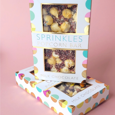 Milk Chocolate Popcorn Bar - Sprinkles