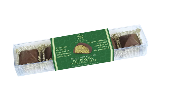Milk Chocolate with Pistachio and Kunafa Box (5 pcs.)