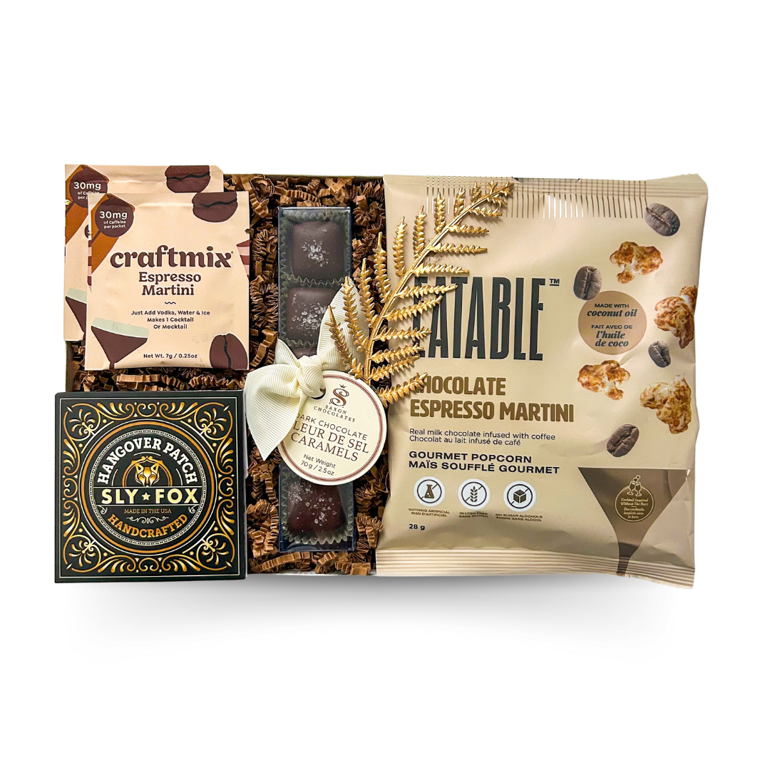 Gifts For Her, Shipped Gift Boxes Canada, Budget-Friendly Coffee Gift Sets, Party Favor Gift Boxes, Thoughtful Gifts For Friends, Modern Gift Boxes, Celebration Gift Boxes, Affordable Self-Care Gifts For Her, Shipped Personal Gifts, Unique Gifts For Women, Fun Coffee Lover Gift Boxes, Gifts With Espresso Martini Cocktails, Treat Gift Sets With Chocolate, Mini Popcorn And Caramel Gift Boxes, Value-Friendly Coffee And Cocktail Gift Boxes, Seasonal Coffee Treat Gift Boxes, Budget-Friendly Espresso Martini Gift