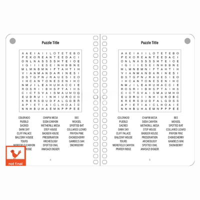 National Parks Word Search Book