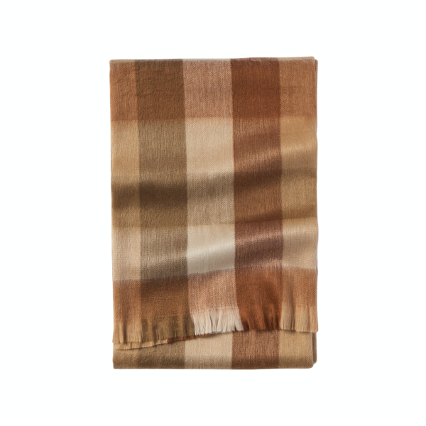 Natural Alpaca Blanket/Throw - Cinnamon