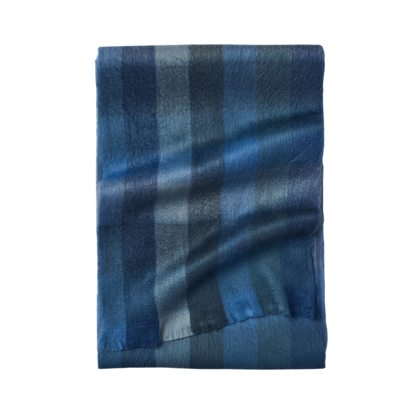 Natural Alpaca Scarf - Blue