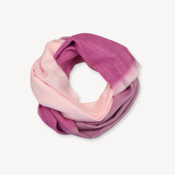 Natural Alpaca Seamless Scarf - Pink
