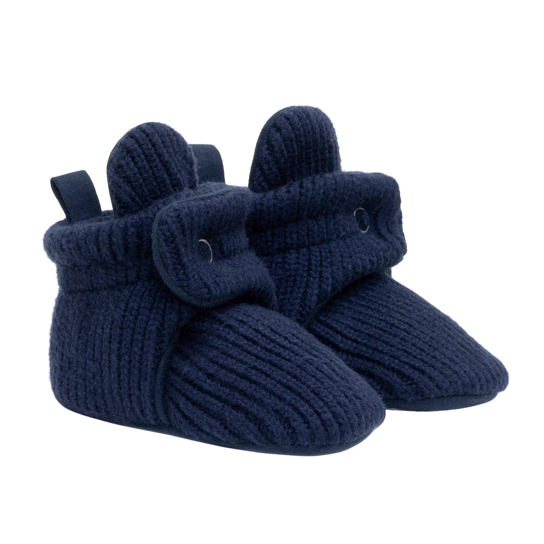 Navy Colby Snap Booties (0-3 Months)