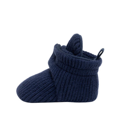 Navy Colby Snap Booties (0-3 Months)