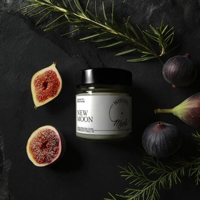 New Moon Crystal Candle