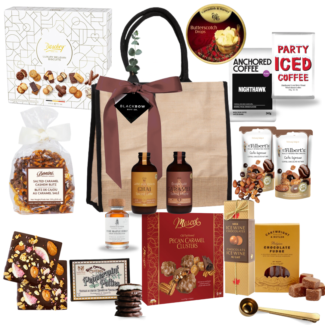 Coffee Break gourmet gift tote with coffee, cookies, and espresso-inspired treats for small groups