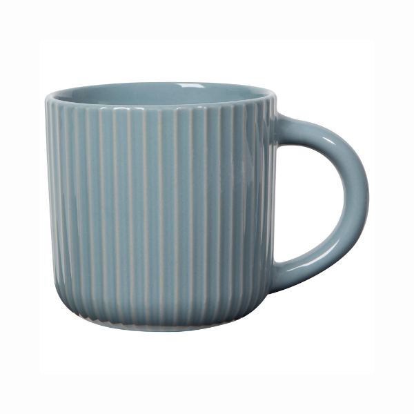 Ocean Blue Fluted Mug - 22 Oz