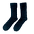 Plain Woolen Knit Socks - Black