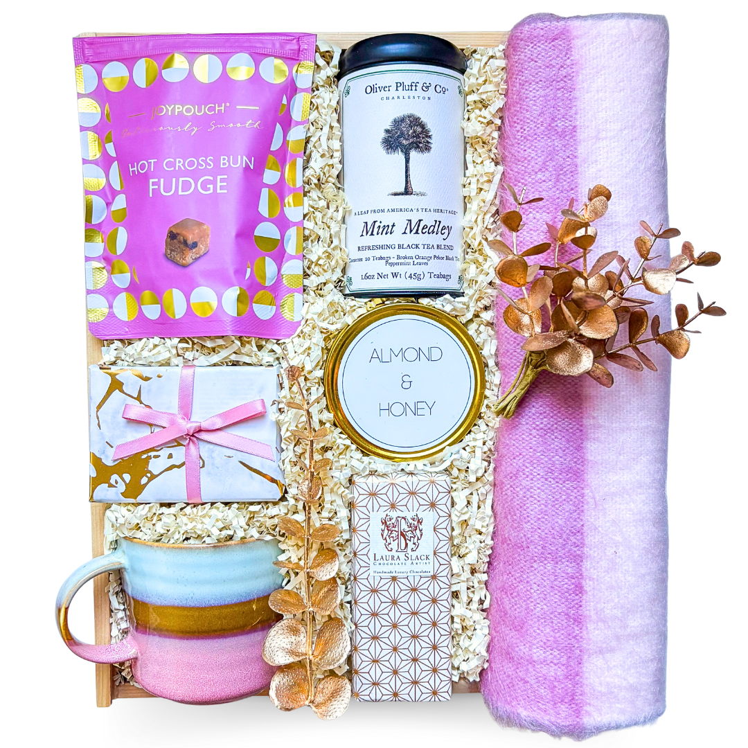 Luxury his and her gift set with customizable options in wood boxes