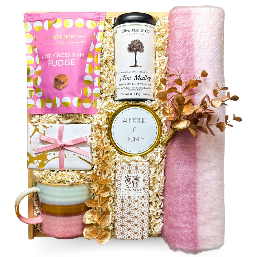 Luxury his and her gift set with customizable options in wood boxes