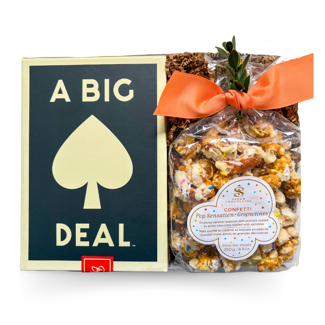 Gift styled for game night fun with playful, celebratory touches.
