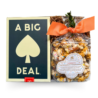 Gift styled for game night fun with playful, celebratory touches.