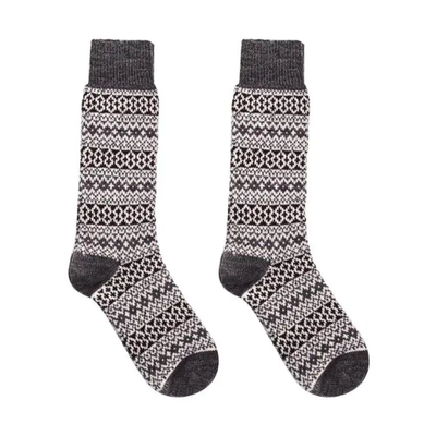 Unisex Merino Wool Nordic Socks (Charcoal)