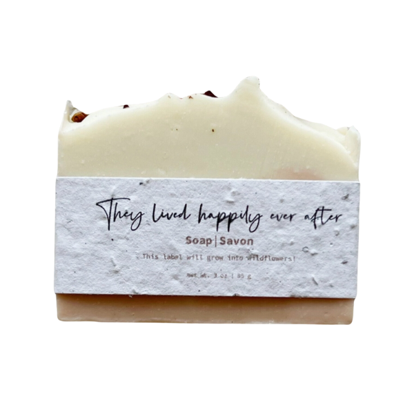 They Lived Happily Ever After Mini Soap Bar with Wildflower Seed Paper