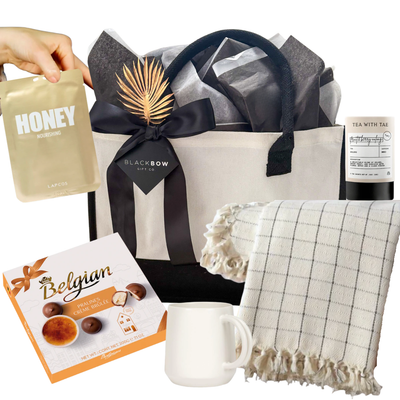 Cozy Quiet Comfort gift box with soft, soothing accents and warm relaxation touches.