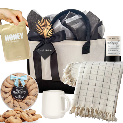 Cozy Quiet Comfort gift box with soft, soothing accents and warm relaxation touches.